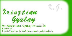 krisztian gyulay business card