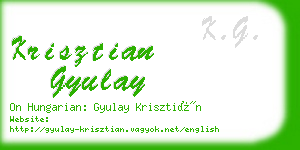 krisztian gyulay business card